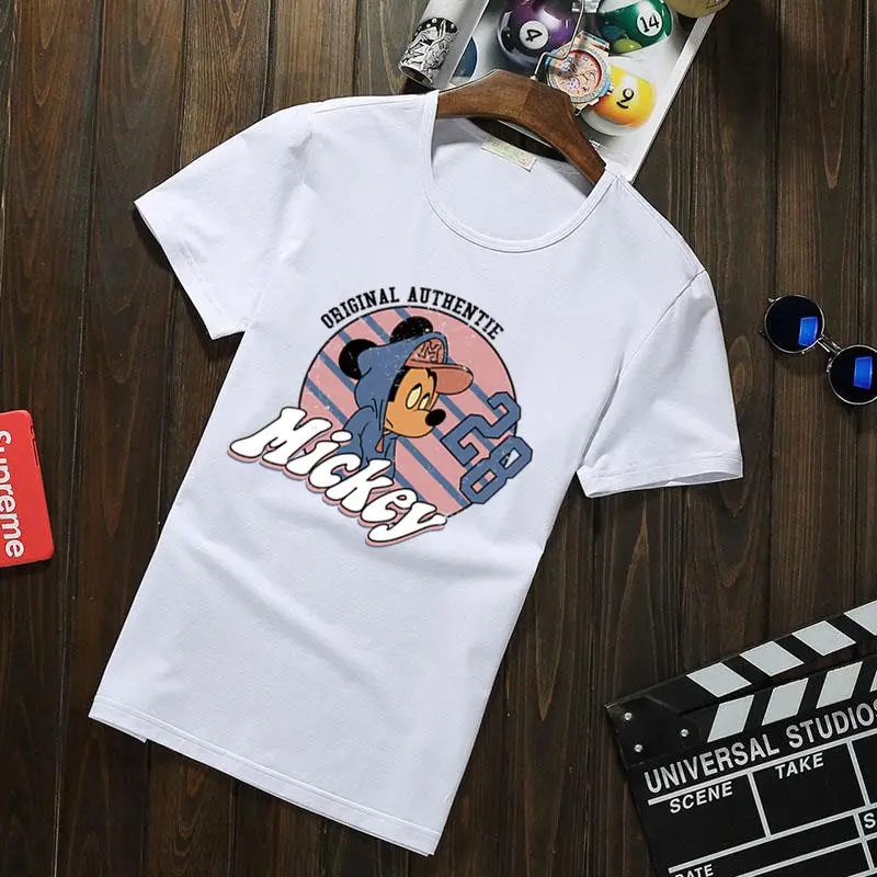 Navy Mickey Mouse Cotton T-Shirt with Graphic Print - Image 8
