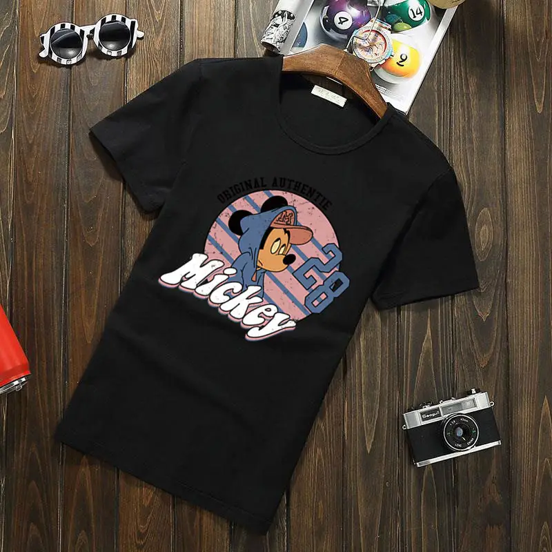 Navy Mickey Mouse Cotton T-Shirt with Graphic Print - Image 9