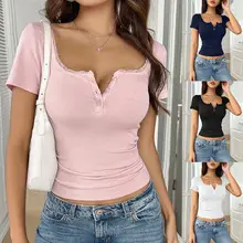 Women Green V-Neck Bow Shorts Jumpsuit 2025 — feature 1