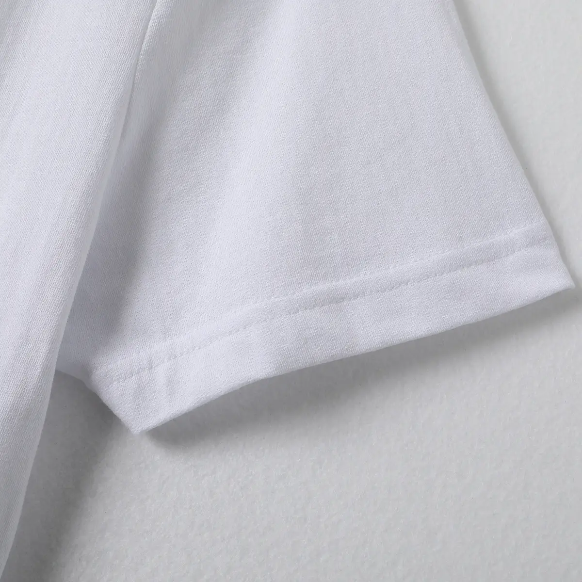 Men White Chinese Print T-Shirt Short Sleeve Round Neck - Image 5
