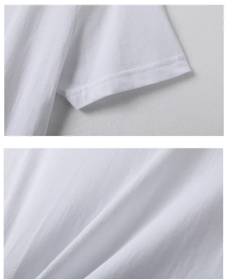 Men White Chinese Print T-Shirt Short Sleeve Round Neck — feature 9