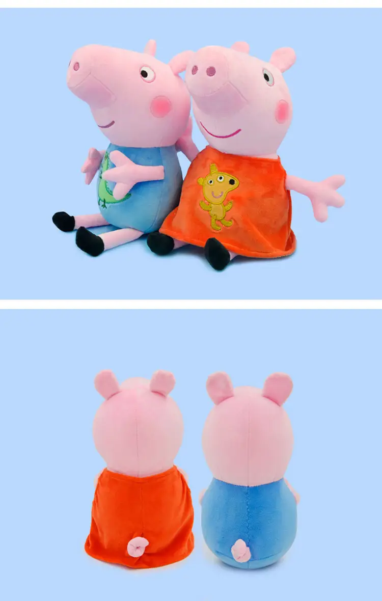 Authentic Peppa Pig Stuffed Toy Doll Family of Four Toddlers George Doll Rag Doll Pig Grandpa Grandma — feature 12