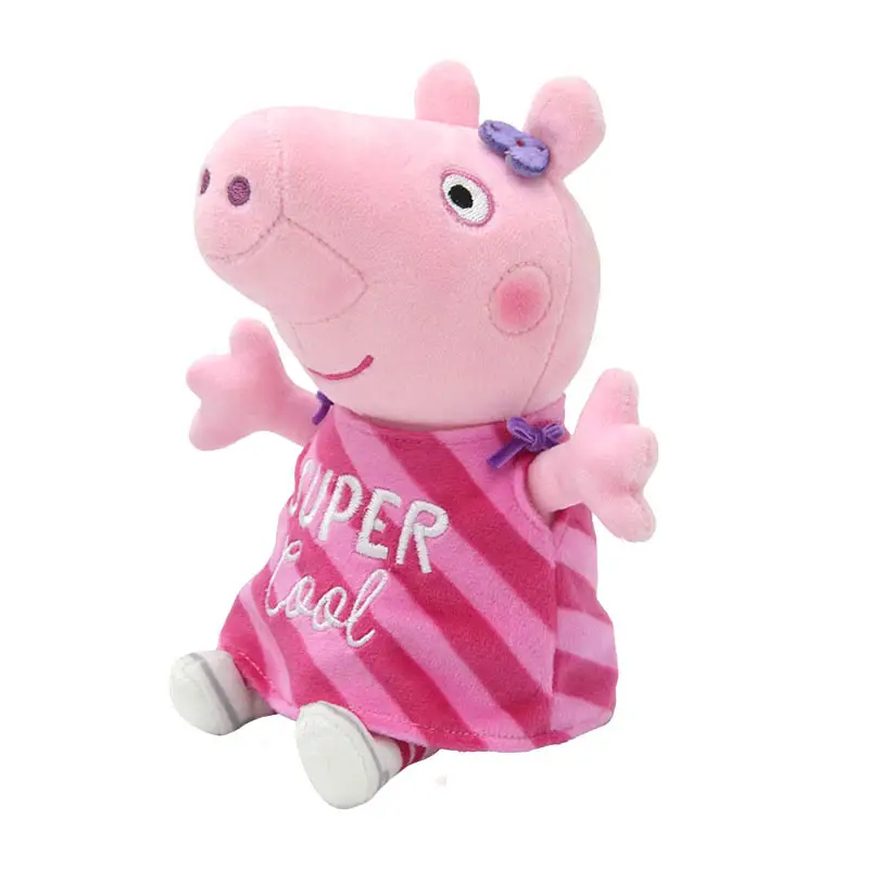 Authentic Peppa Pig Stuffed Toy Doll Family of Four Toddlers George Doll Rag Doll Pig Grandpa Grandma