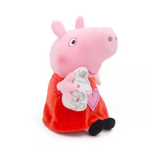 Authentic Peppa Pig Stuffed Toy Doll Family of Four Toddlers George Doll Rag Doll Pig Grandpa Grandma
