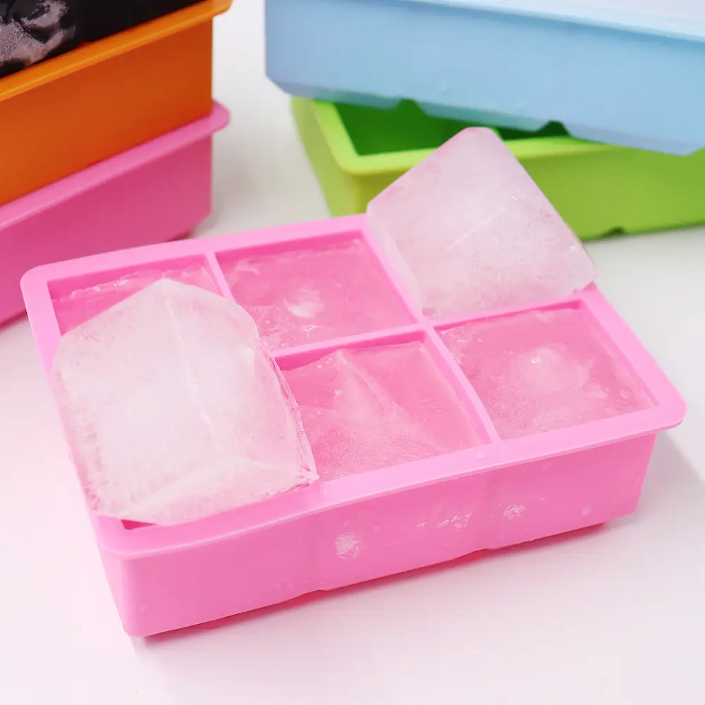 Factory Wholesale 6-Compartment Silicone Ice Cube Tray with Lid - Image 9