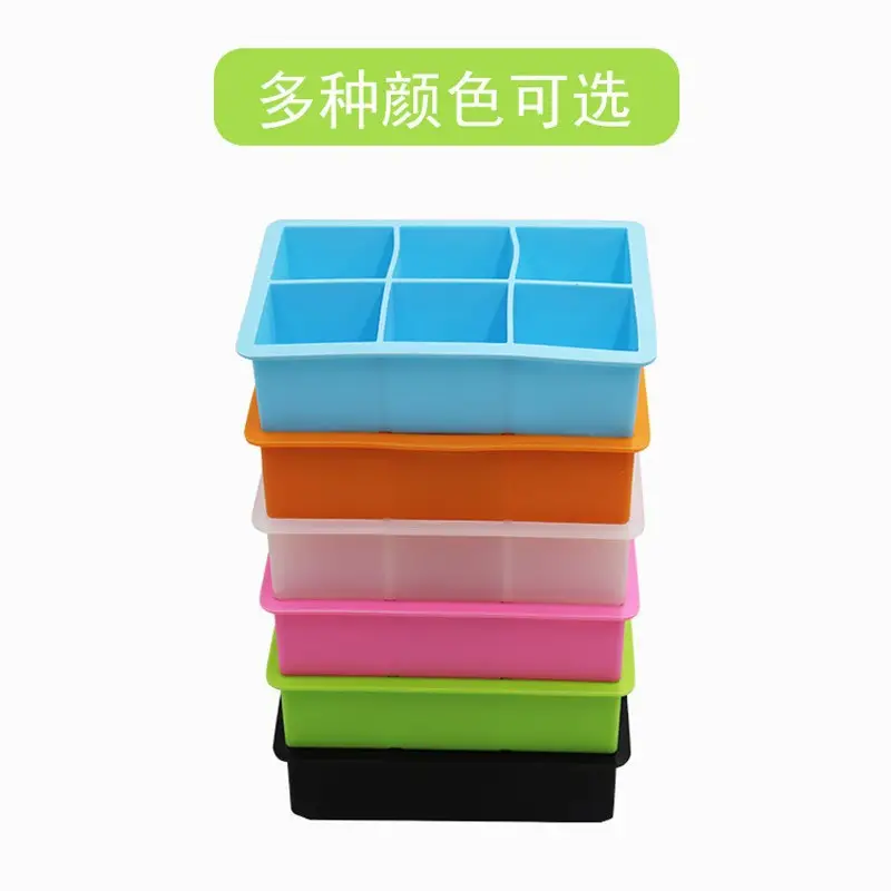 Factory Wholesale 6-Compartment Silicone Ice Cube Tray with Lid - Image 11