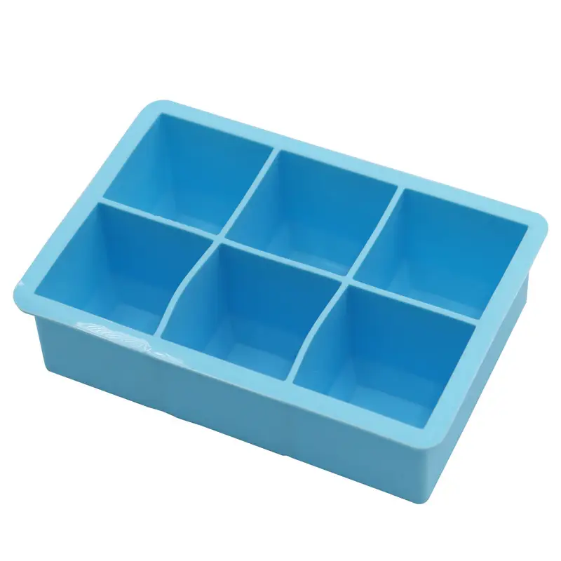Factory Wholesale 6-Compartment Silicone Ice Cube Tray with Lid - Image 2