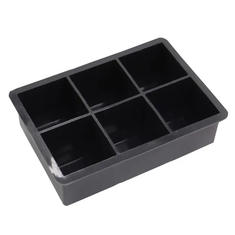 Factory Wholesale 6-Compartment Silicone Ice Cube Tray with Lid - Image 3