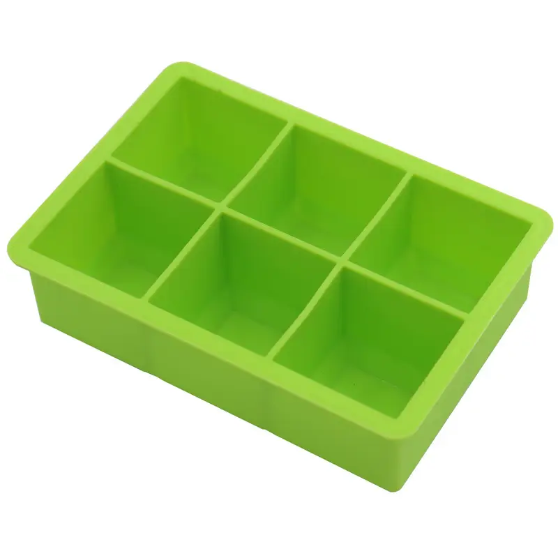 Factory Wholesale 6-Compartment Silicone Ice Cube Tray with Lid - Image 4