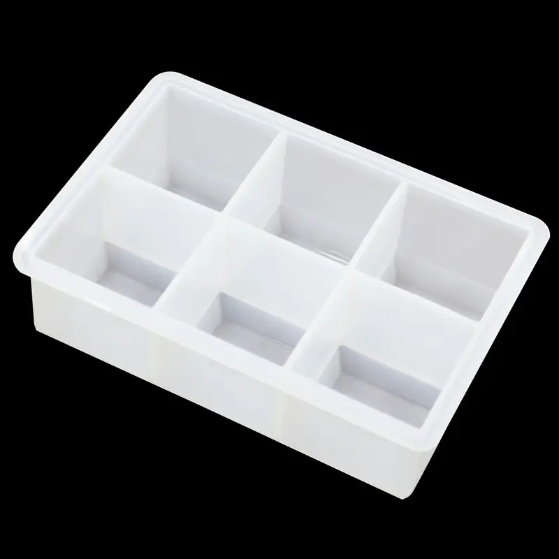 Factory Wholesale 6-Compartment Silicone Ice Cube Tray with Lid - Image 5