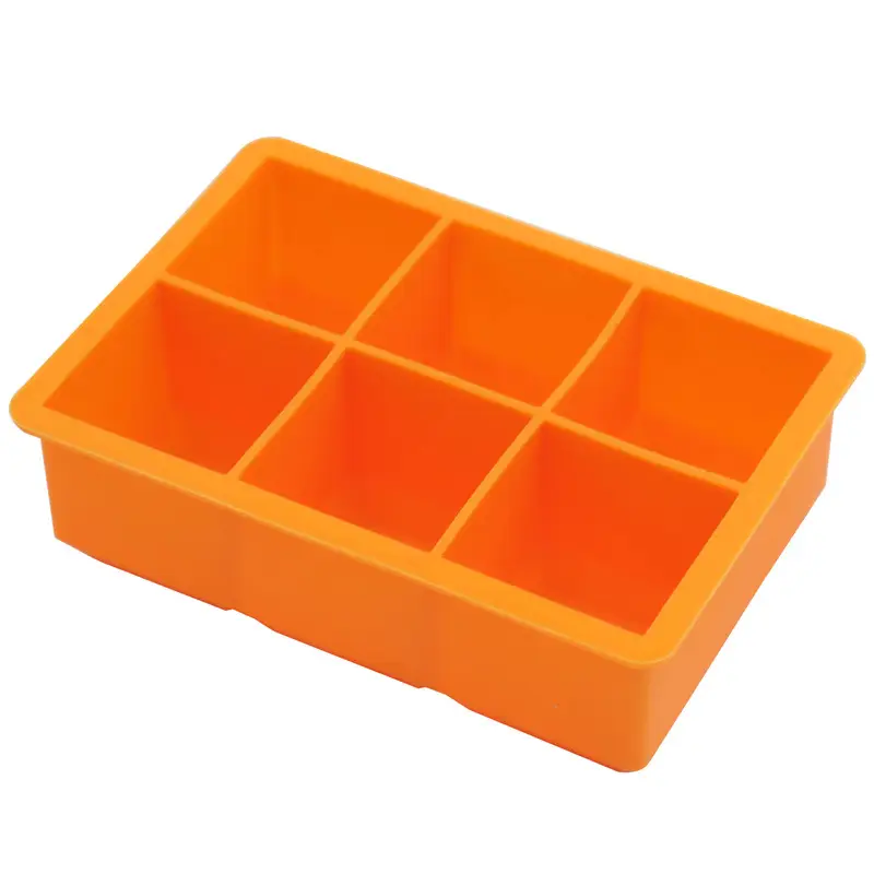 Factory Wholesale 6-Compartment Silicone Ice Cube Tray with Lid - Image 6