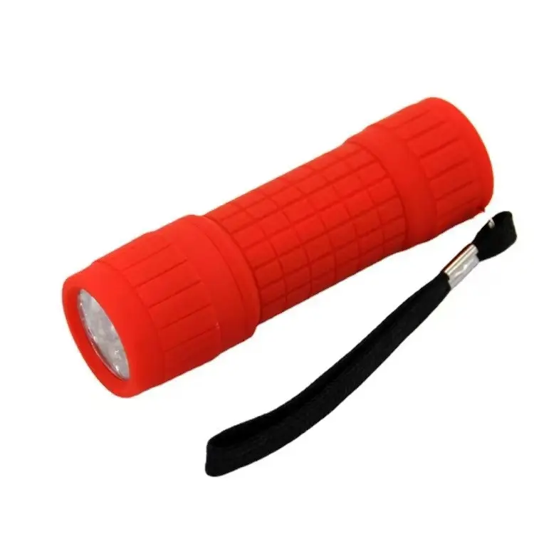 Outdoor LED Flashlight Yellow Dry Battery Portable - Image 2