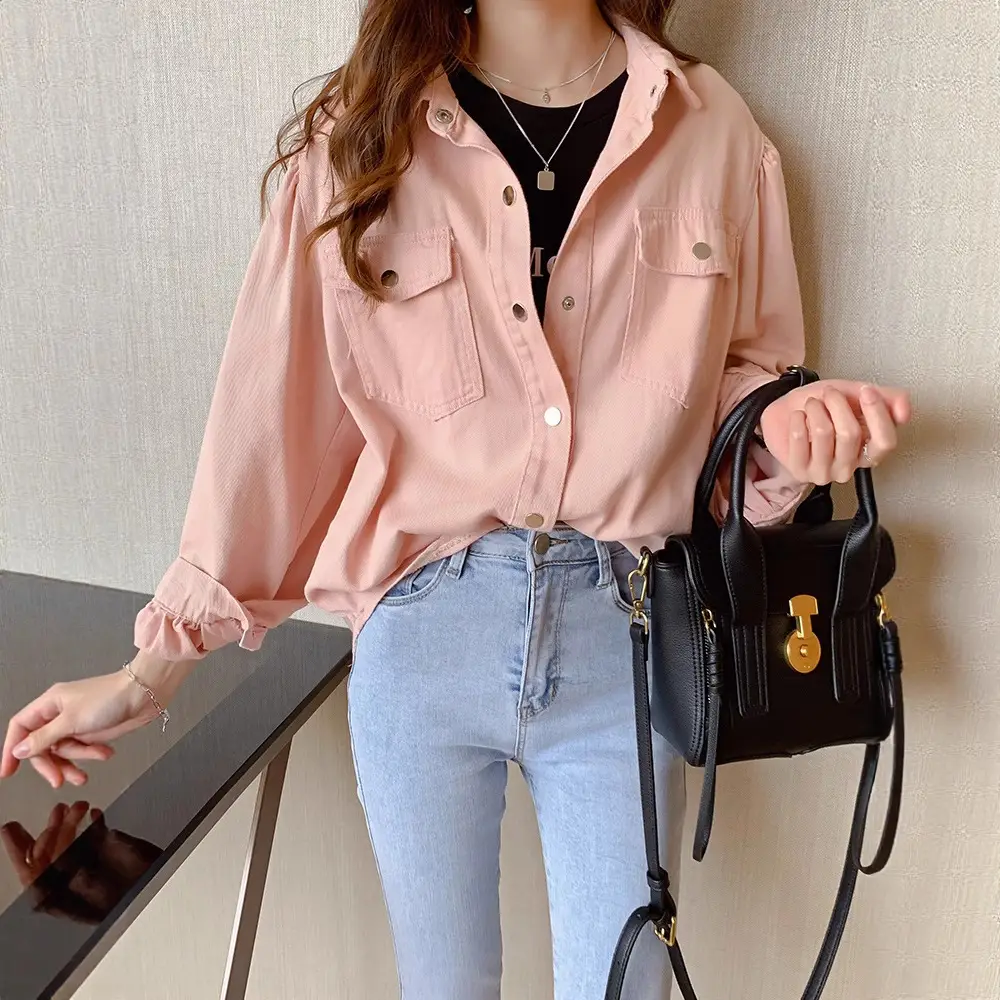 White Loose Long Sleeve Women's Shirt 2026 Spring - Image 7