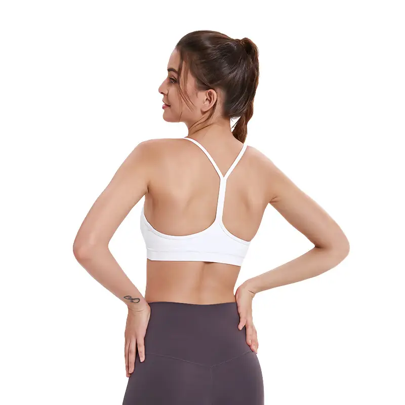 Women's Gray Back Yoga Bra for Fitness & Comfort