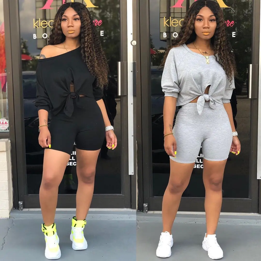 2023 Pink Crop Top Shorts Two-Piece Set for Women — feature 21