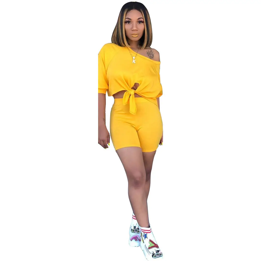 2023 Pink Crop Top Shorts Two-Piece Set for Women - Image 2
