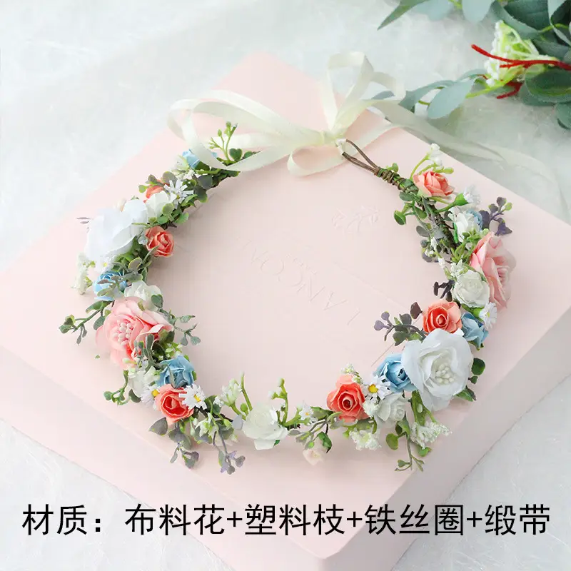 Handmade Floral Hair Band for Bridal & Party Use - Image 3