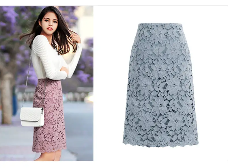 Lace Embroidered Hip Skirt for Women Summer — feature 8