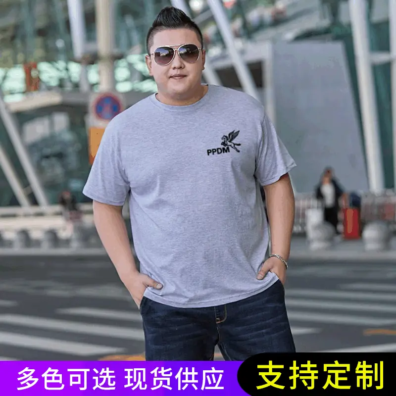Men Cotton Printed T-Shirt Black Round Neck Plus Size - Image 7