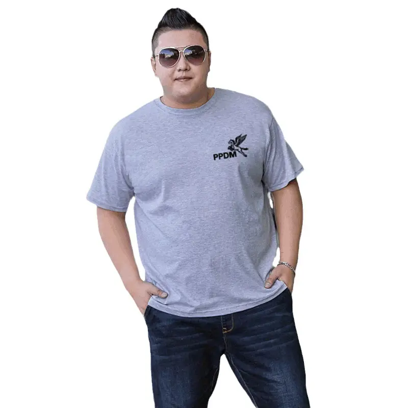 Men Cotton Printed T-Shirt Black Round Neck Plus Size - Image 9