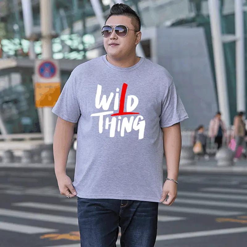 Men Wild Thing Printed Cotton T-Shirt Green Plus Size - Image 3