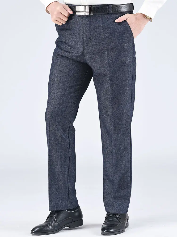 Middle-aged Men Grey Waist Pants Thin 60yo - Image 20