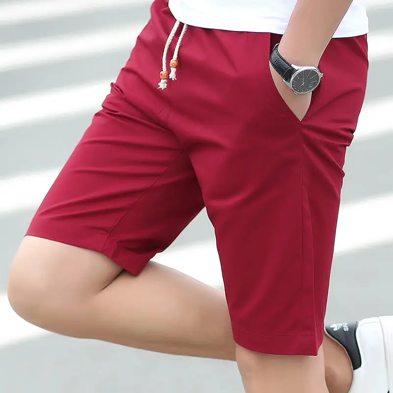 Men Large Cotton Casual Shorts Light Blue Summer - Image 9