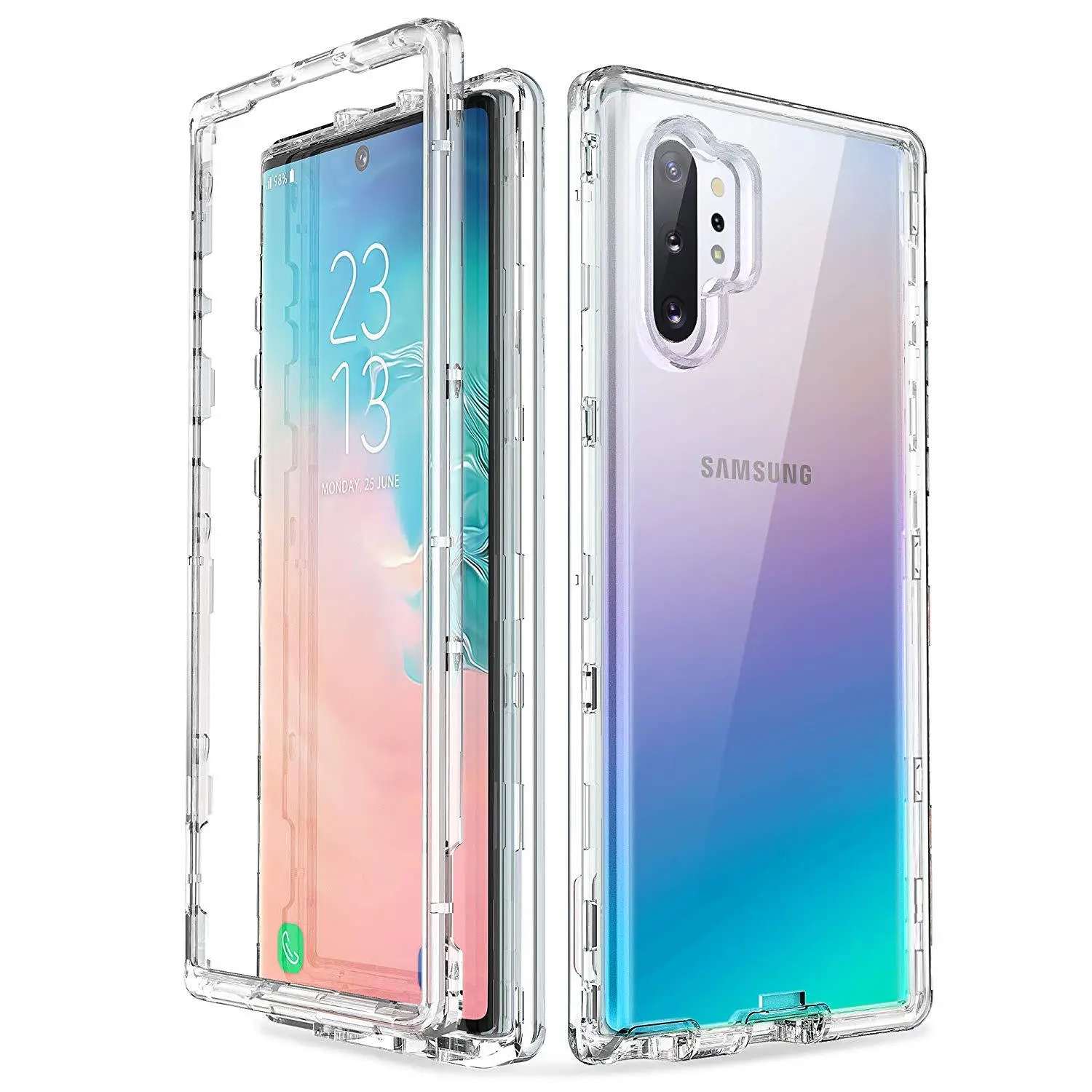 Transparent 3-In-1 Acrylic Phone Case for Samsung Note 10 Plus - Image 5