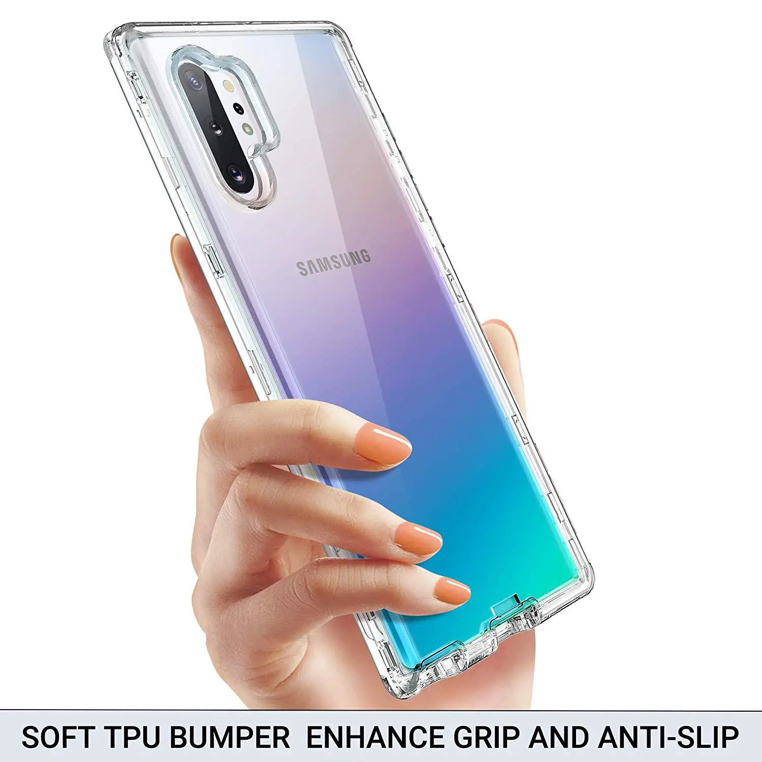 Transparent 3-In-1 Acrylic Phone Case for Samsung Note 10 Plus - Image 6