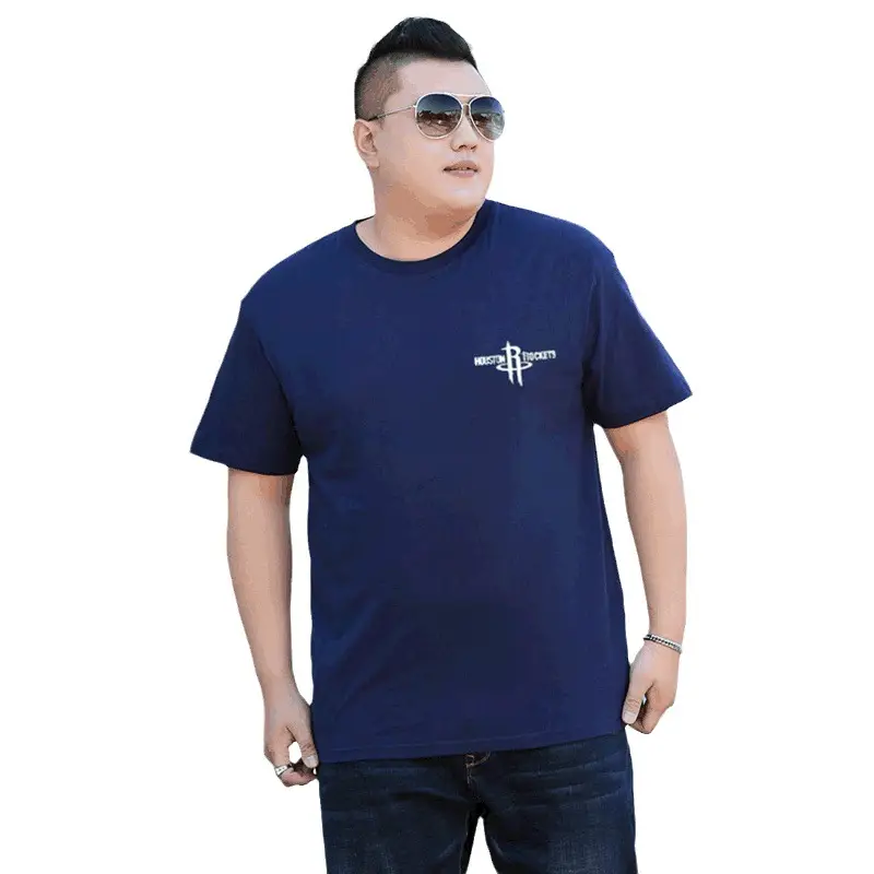 Teenage Plus Size Cotton Printed T-Shirt Grey - Image 8