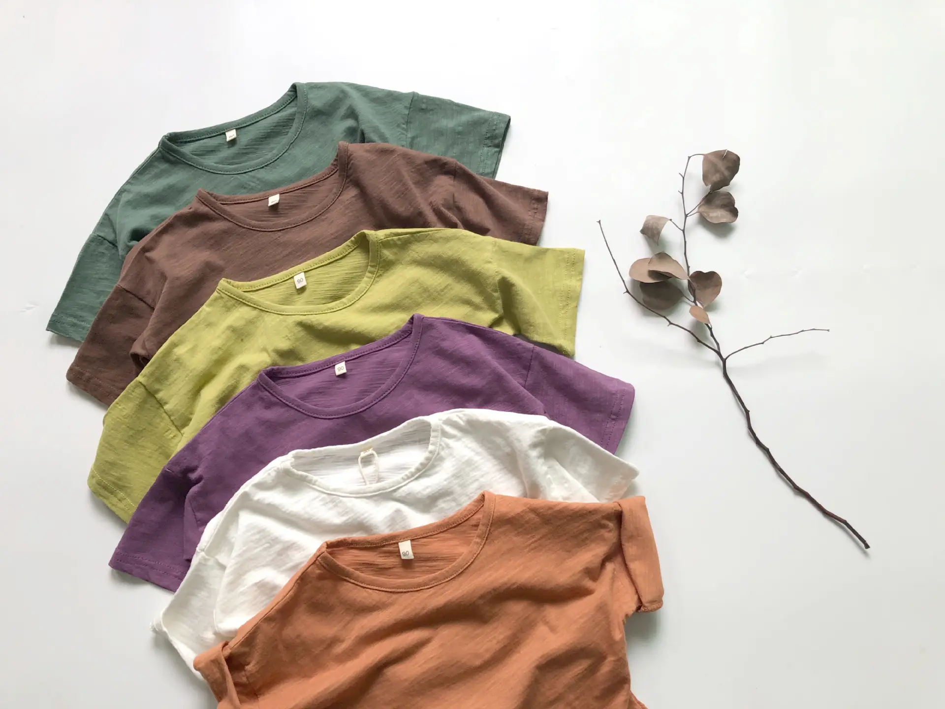 2026 Spring Girls Base Layer T-Shirt Brown Round Neck Loose Fit Cotton — feature 4