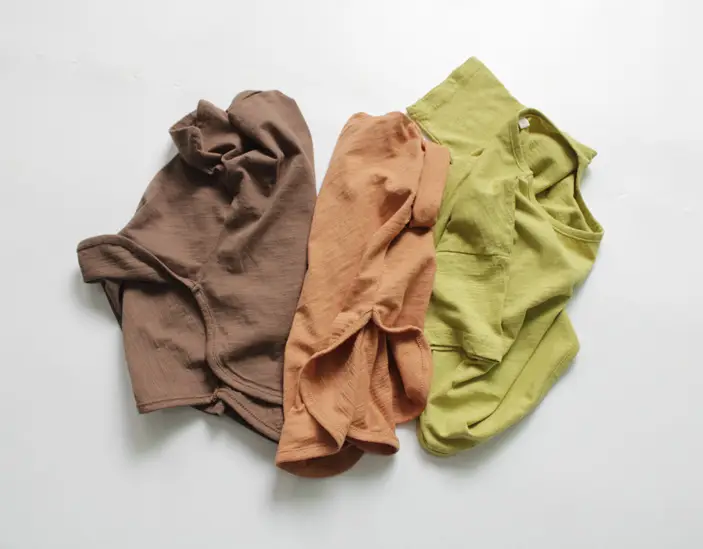 2026 Spring Girls Base Layer T-Shirt Brown Round Neck Loose Fit Cotton — feature 7
