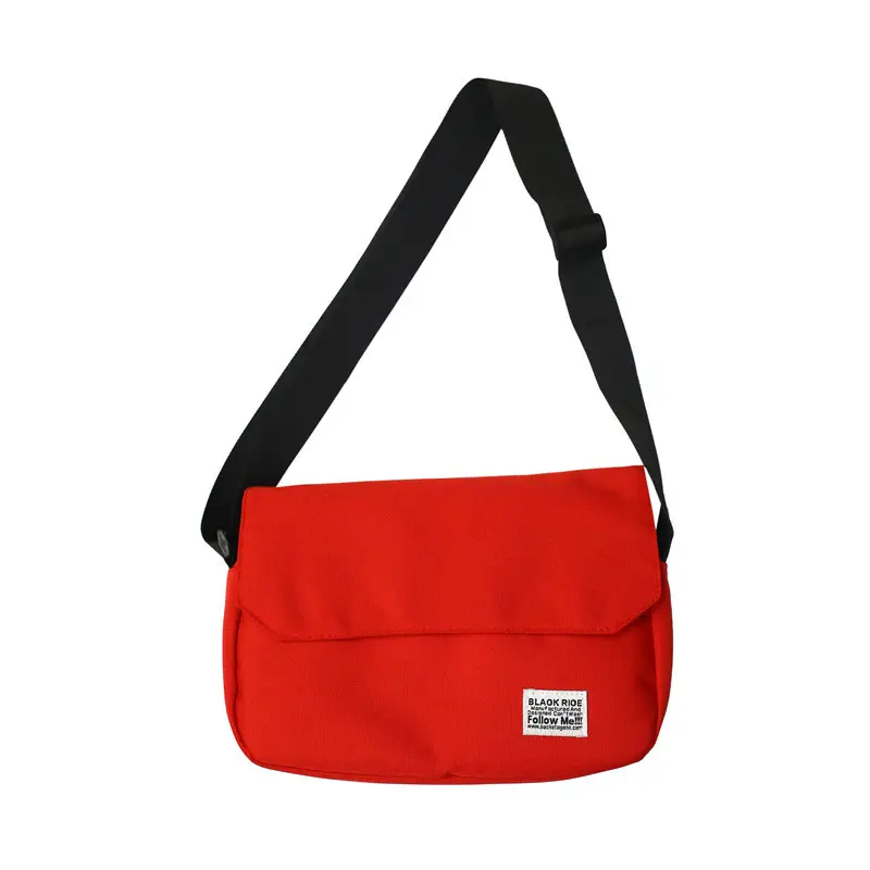 Black Japanese-Style Small Crossbody Bag for Men Women