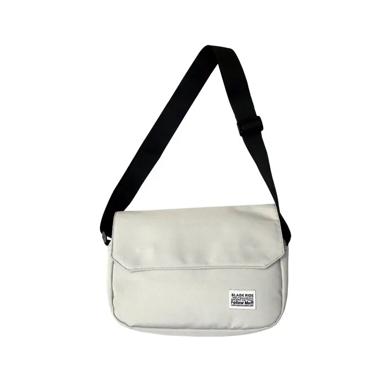 Black Japanese-Style Small Crossbody Bag for Men Women