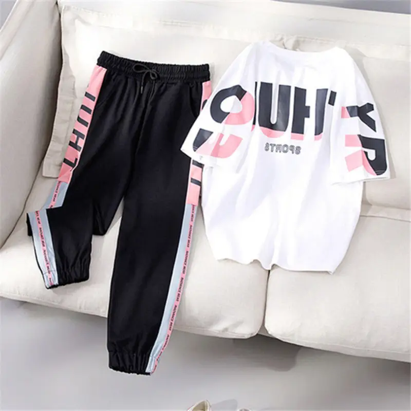 Women Sports Suit Pink Black Hip Hop Casual Two-Piece 2026 - Image 5