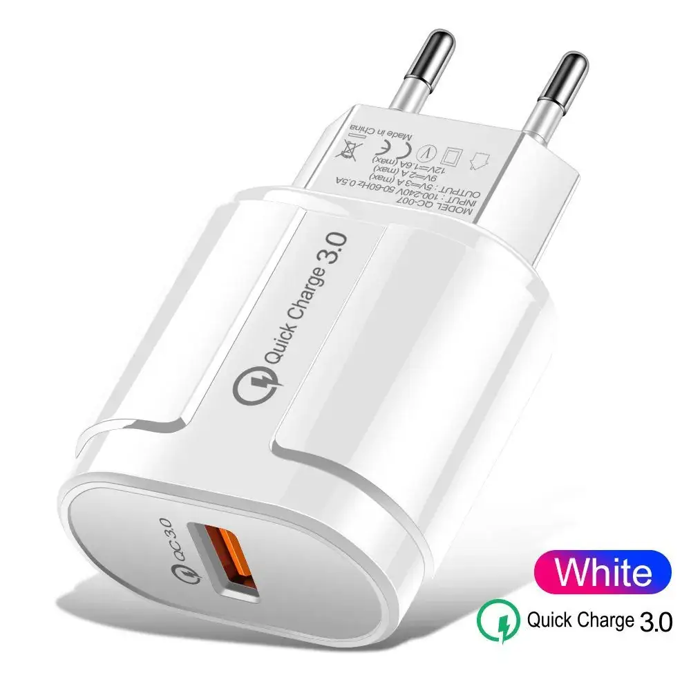18W Fast Charging Dual USB Mobile Charger Black - Image 2