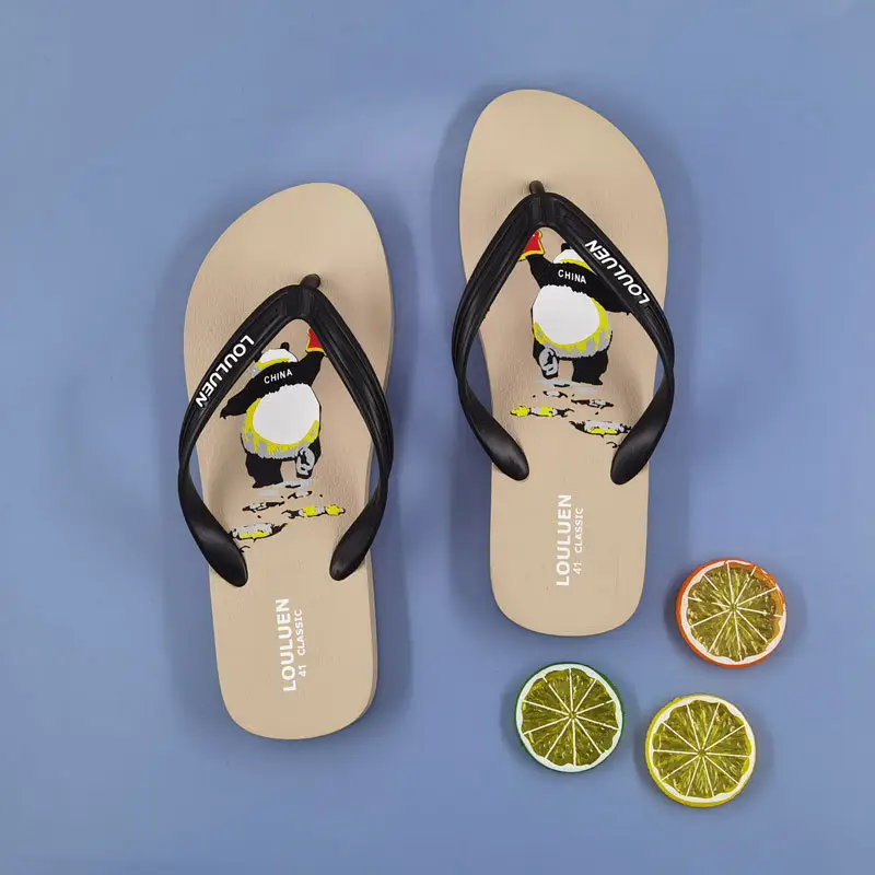 Men Blue PVC Casual Beach Sandals