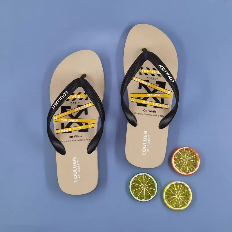 Men Blue PVC Casual Beach Sandals