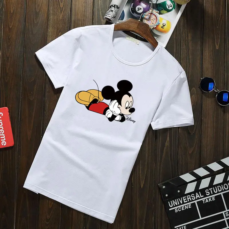 Men's Black Mickey Print Lycra T-Shirt - Image 7