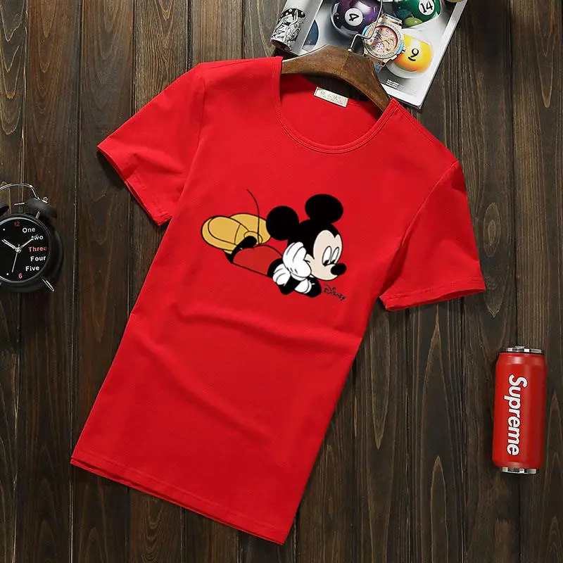 Men's Black Mickey Print Lycra T-Shirt - Image 9