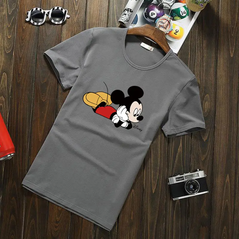 Men's Black Mickey Print Lycra T-Shirt - Image 3