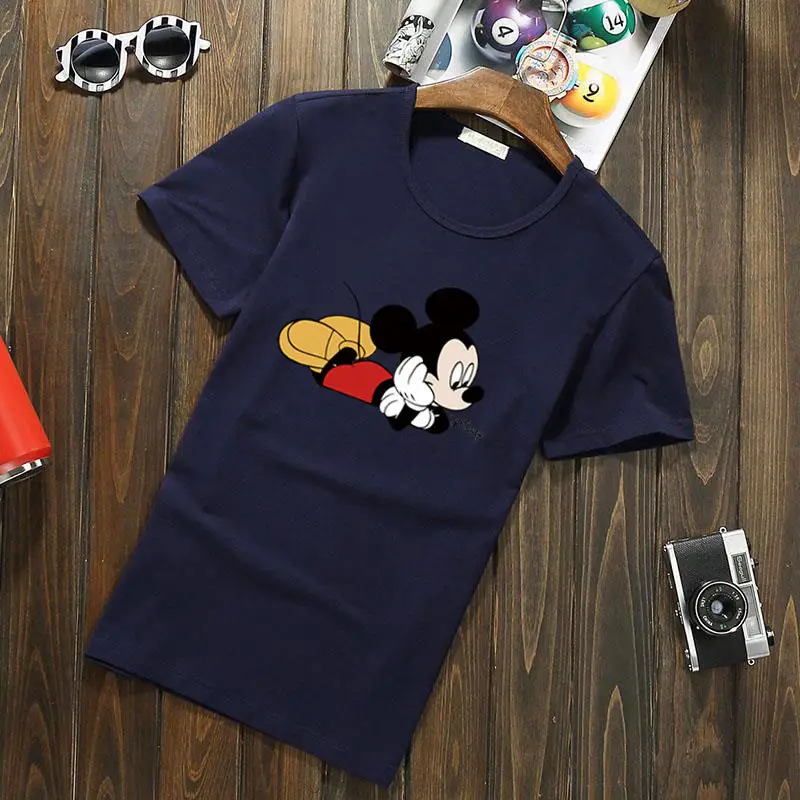 Men's Black Mickey Print Lycra T-Shirt - Image 5