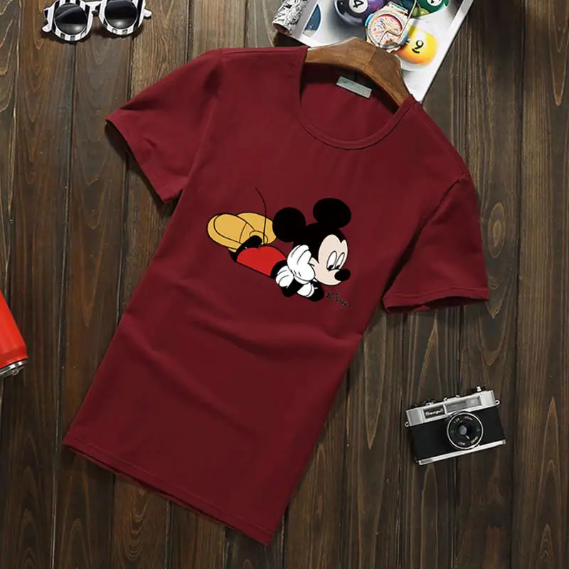 Men's Black Mickey Print Lycra T-Shirt - Image 6