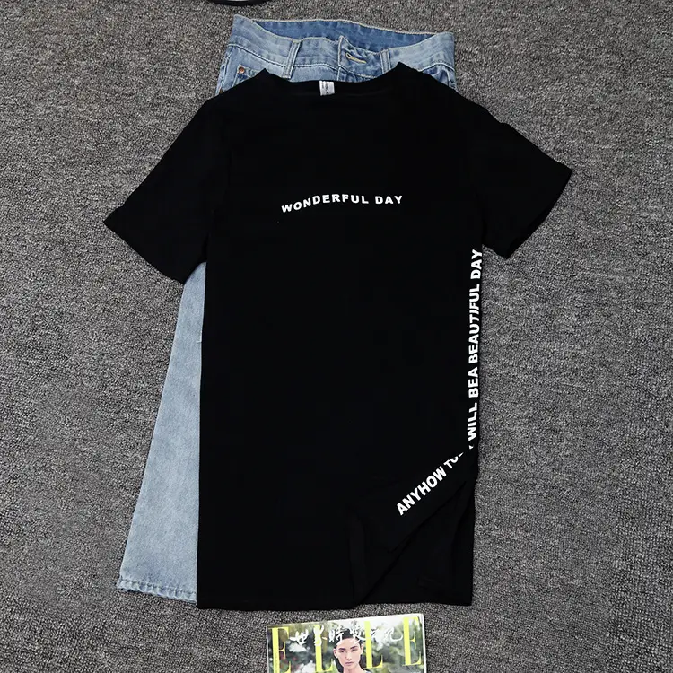 Women White 2025 Summer T-Shirt Mid-Length Loose Fit — feature 16