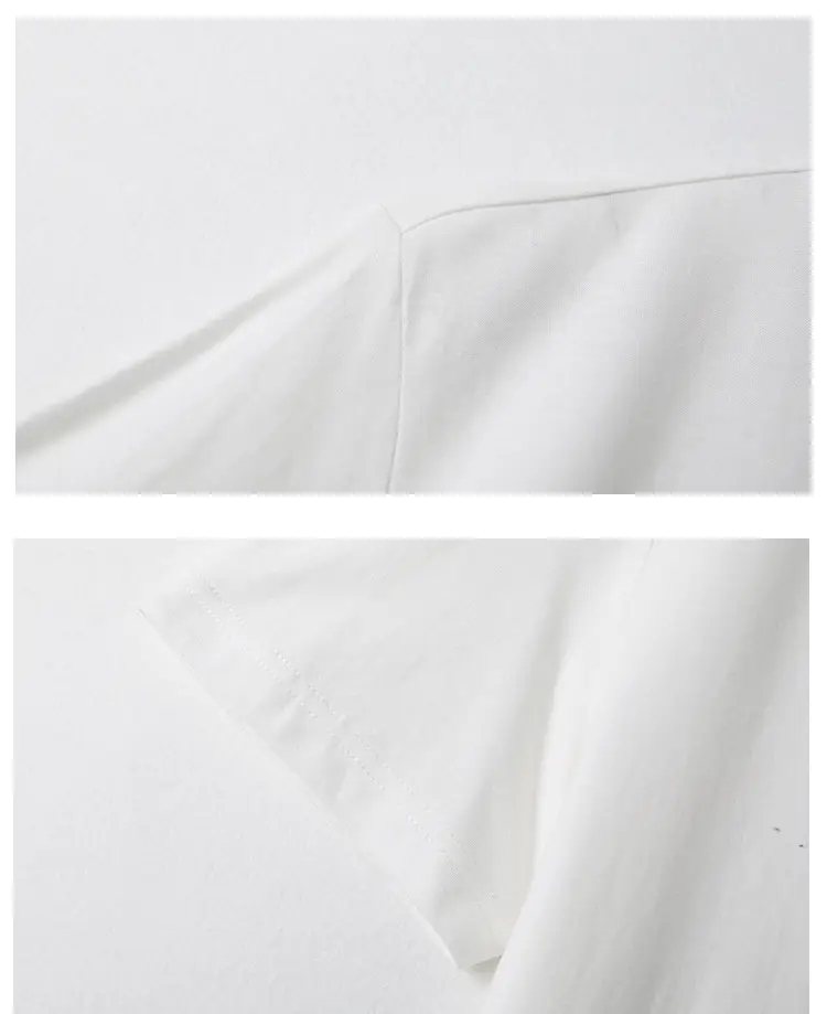 White Cut Label Summer Men T-Shirt Round Neck Printed Casual Short Sleeve — feature 8