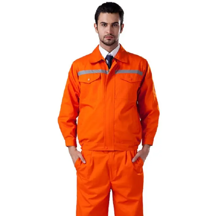 Reflective Work Jacket with Stripe for Men