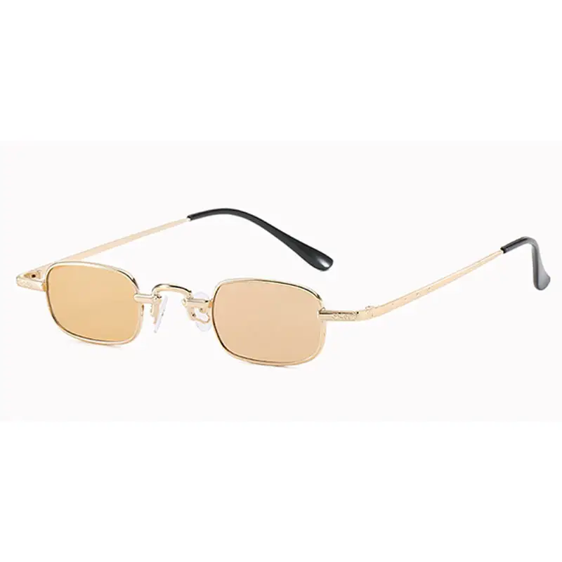 Women's Gold Lensed Sunglasses with Black Arms