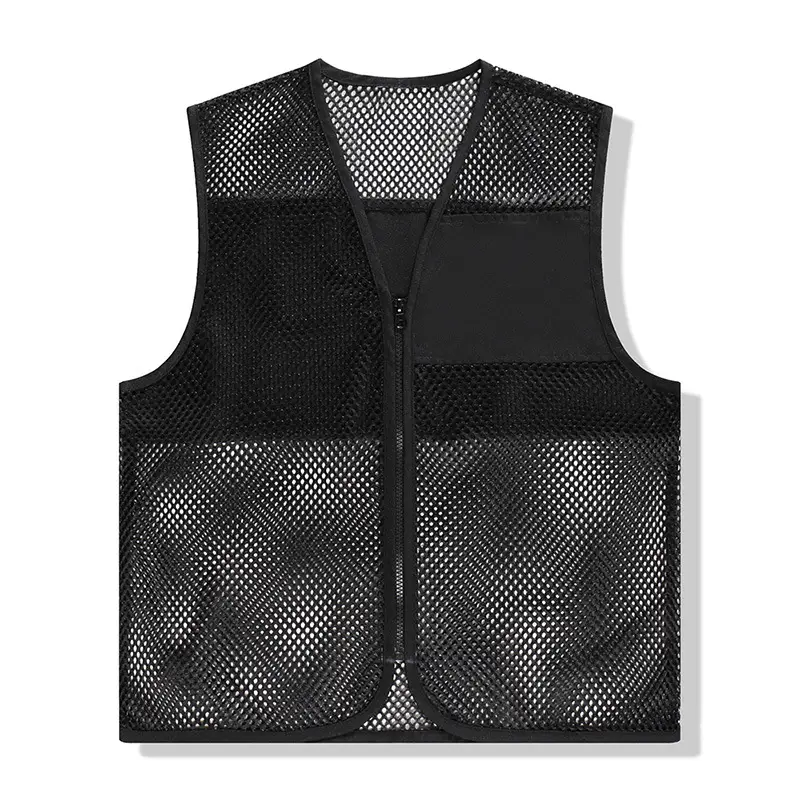 Custom Mesh Volunteer Vest Yellow Red Orange - Image 2