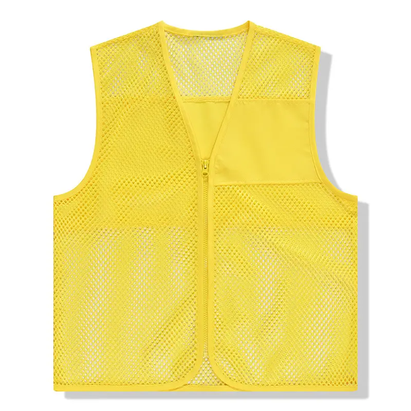 Custom Mesh Volunteer Vest Yellow Red Orange - Image 3