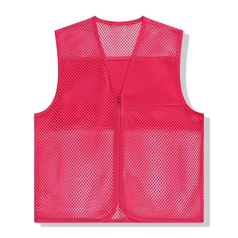 Custom Mesh Volunteer Vest Yellow Red Orange - Image 5
